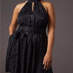 Anthropologie Black Midi Dress with Timeless Elegance